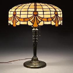 Lamb Brothers & Greene Leaded Glass Lamp 1910