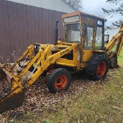 Case 580 Construction King  back hoe with cab, 24” digger bucket, 6’ loader, 2 wheel drive