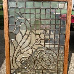 Leaded beveled glass window