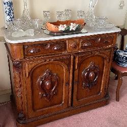 Marble top sideboard 