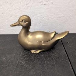 Brass duck Sculpture, Cottage Decor