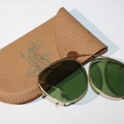 Vtg Ray-Ban Bausch & Lomb Clip-On Sunglasses with