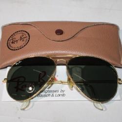 Vtg Ray-Ban 6214 Aviator Green w/case
