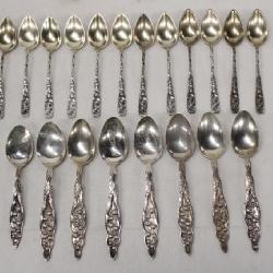 20pcs Sterling Spoons Whiting Lily of the Valley