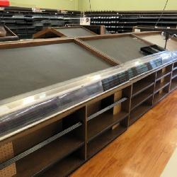 2023 6ft Slant Produce Tables W/front Shelving Insert