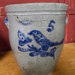 C. Hermann Milwaukee Bird Decorated Cream Pot
