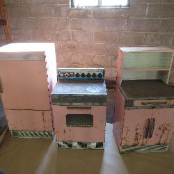 1950s Child-Sized Kitchen Playset