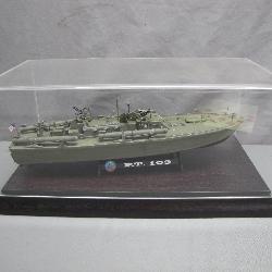 PT-109 Model Boat Display in Case