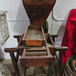 c. 1900 Foot Powered Belt Driven Seed / Bean Sorter- Saginaw, Michigan