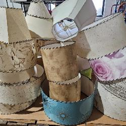 Mid Century Lamp Shades - Fibergalss