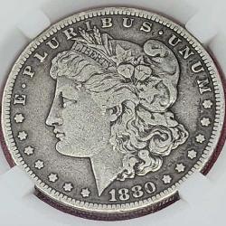 1880-CC Morgan Silver Dollar  VF20