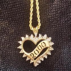 Heart Diamond Pendant 10kt