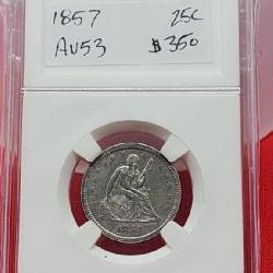 1858 Seated Liberty Quarter