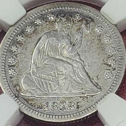 1878-CC Seated Liberty Quarter