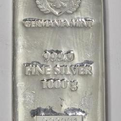 Germania Mint 1000 Gram Cast Bar 999.9 Pure