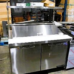 New 4ft Continental Sw48n18m Sandwich Prep With Overhead Shelves