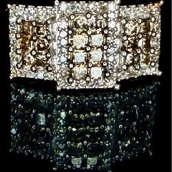 10 Karat Gold Chocolate & White Diamond Ring