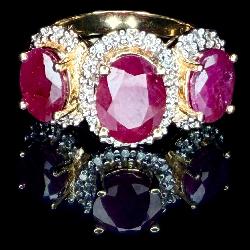 14K Gold Ruby & Diamond Ring