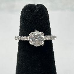 14K White Gold Diamond Ring