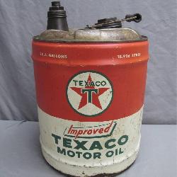 Texaco Improved Motor Oil 5-Gallon Can