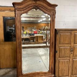 King Louis XV Style Mirrored Armoire 