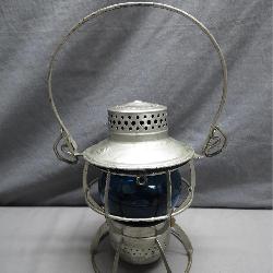 Dressel Adams Railroad Lantern with Blue Globe