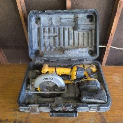 Cordless DeWalt drill and saw