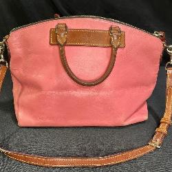Dooney & Bourke Pebble Pink Leather Satchel
