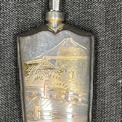Vintage Silver Japanese Etched Perfume Bottle