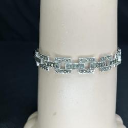 Vintage Art Deco Links Bracelet Sterling Silver