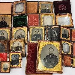Group of Antique Framed Daguerreotype Photos