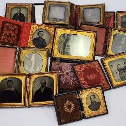 Group of Framed Antique Daguerreotype Photos
