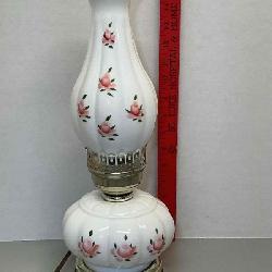 vintage electric milk glass lamp