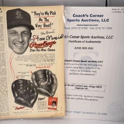 Stan Musial Autographed Magazine Page