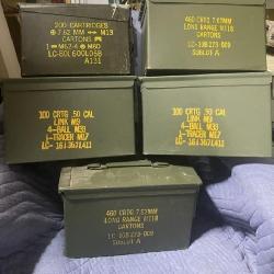 4 USGI 50 cal Ammo Cans