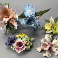 Porcelain Floral Arrangements Grouping