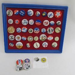 Vinage Politcal Pinback Buttons Lot