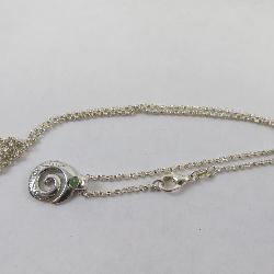 Sterling Silver Spiral Pendant and Chain Necklace