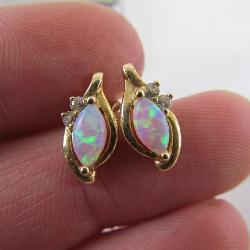 10K Gold Earrings (W/ Moonstones?)