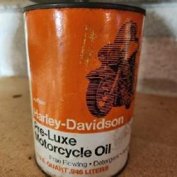 Vtg Harley oil quart, (full)