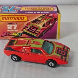 MATCHBOX LESNEY NO.27 LAMBORGHINI COUNTACH BROWN BASE 1973 VINTAGE ORIGINAL Box