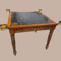 MAITLAND SMITH LEATHER TOP GAME TABLE