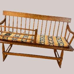ANTIQUE PAINT DECORATE MAMMY'S BENCH/ROCKER