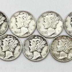 9-90% Silver Mercury Dimes