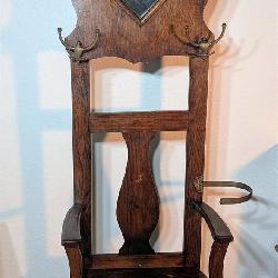 Antique Oak Hall Tree