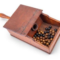 Antique Wooden Masonic Black Ball Ballot Box