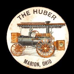 Vintage Huber Steam Engine Pinback Button