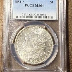 MS64 1881-S Morgan Silver Dollar