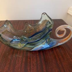 Sooner Glass Artwork in Handcrafted Shape with Label