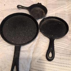 Wagner cast iron miniature skillet/ashtray and other cast iron